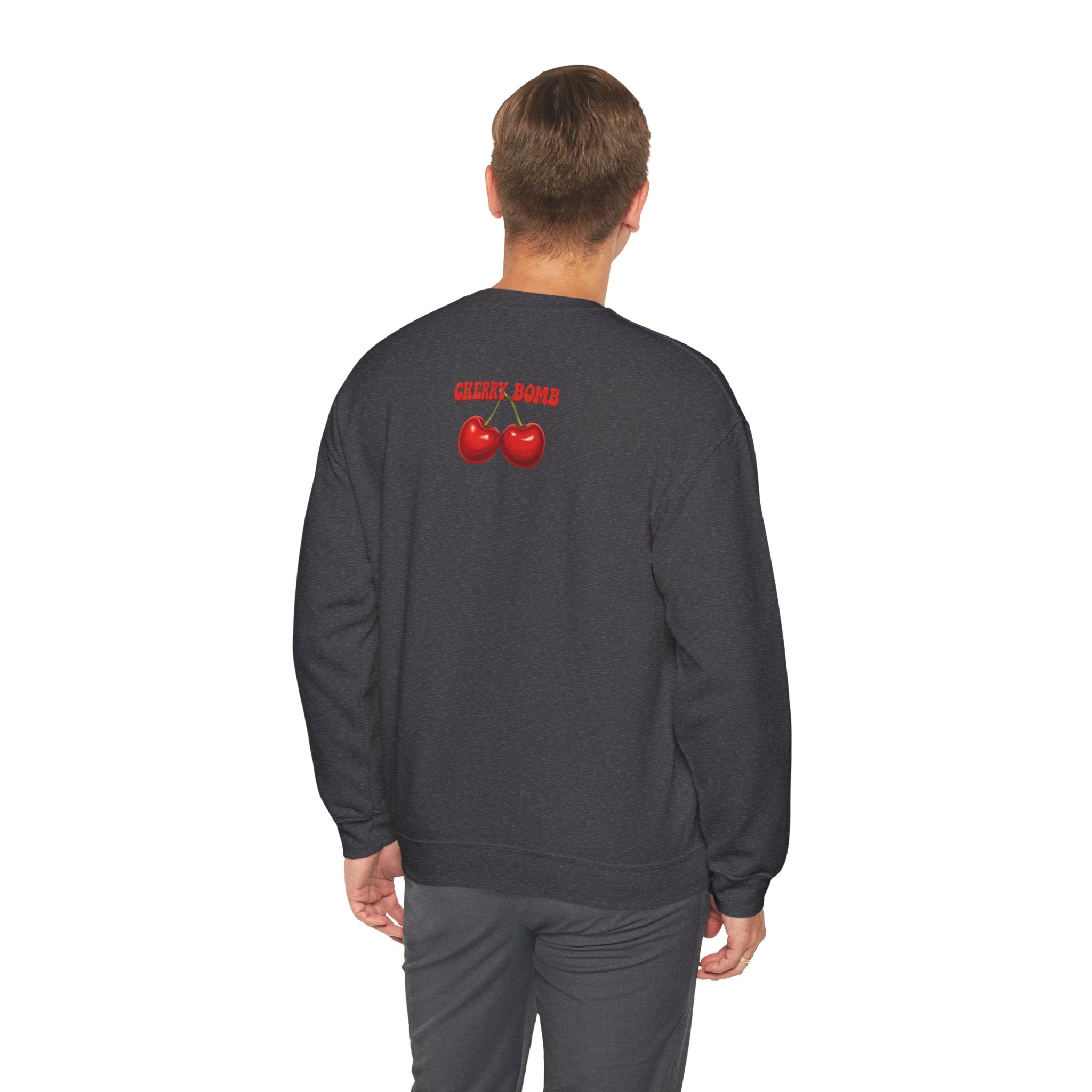 Crewneck Sweatshirt "Cherry Bomb" Retro Cherries Graphic