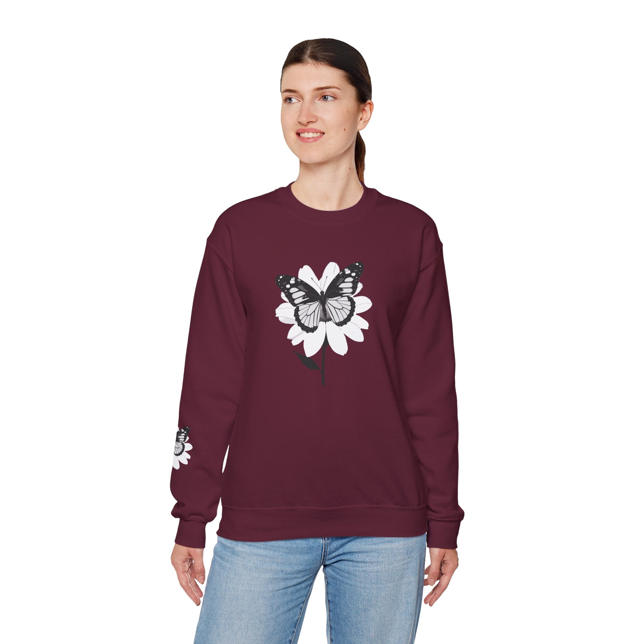 Butterfly Bloom Crewneck Sweatshirt Quiet Poise Edition