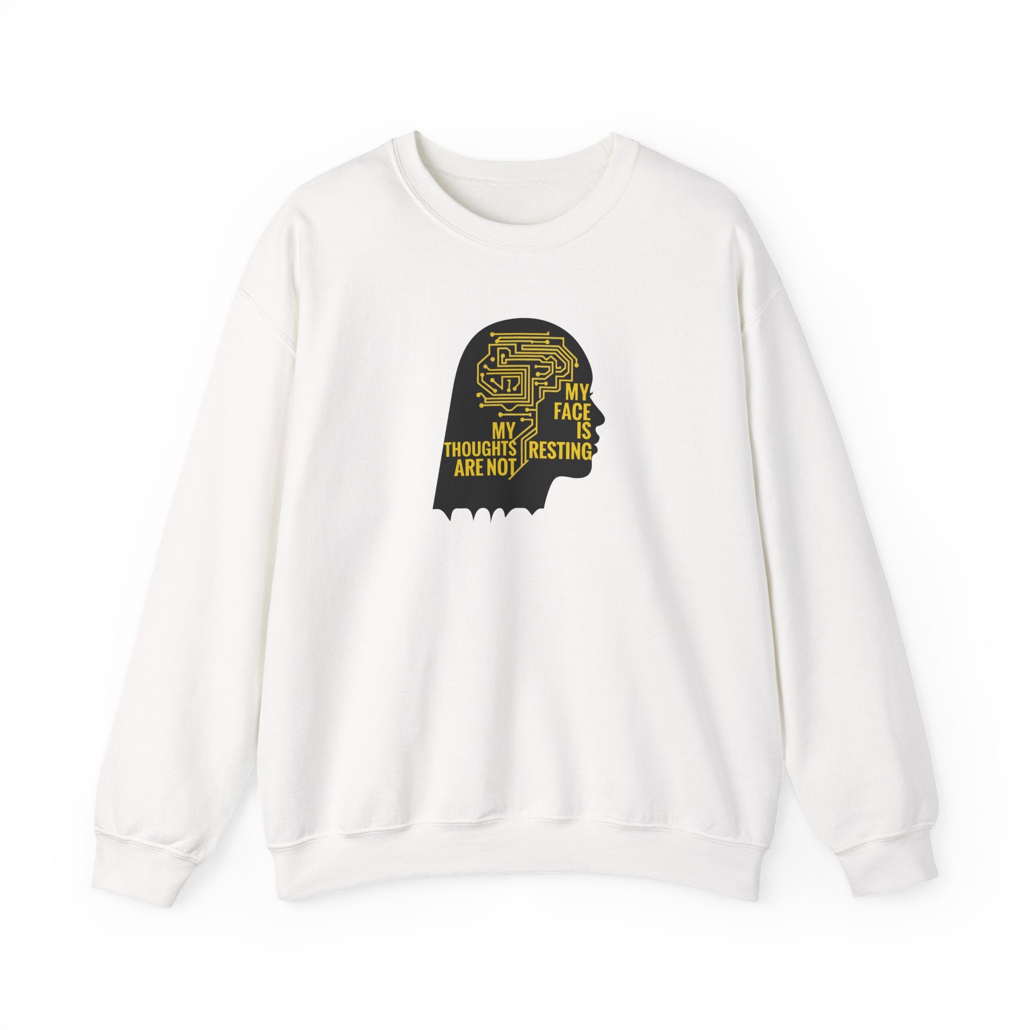 Crewneck Sweatshirt "My Thoughts Are Not Resting" Silhouette Graphic
