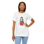 Virgin Mary Illustration Tee — Cute Nativity T-Shirt