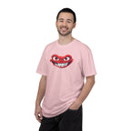 Angry Grin T-Shirt Red Mischievous Face Graphic Tee