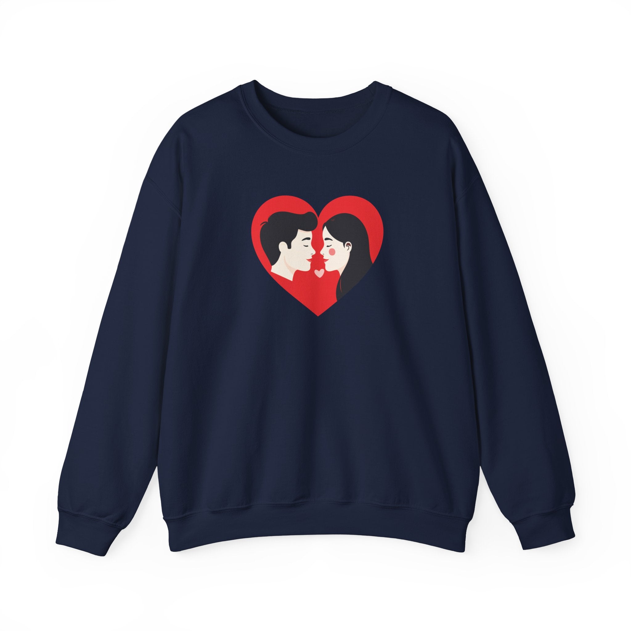 Valentine Couple Heart Crewneck Sweatshirt