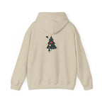 Christmas Tree Heart Hoodie — Cute Minimal Holiday Sweatshirt