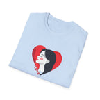 Love Heart Portrait T-Shirt Woman Face Profile