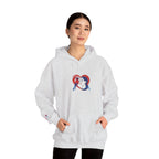 Embroidered Hoodie Patriotic Heart Portrait Graphic Hooded Sweatshirt