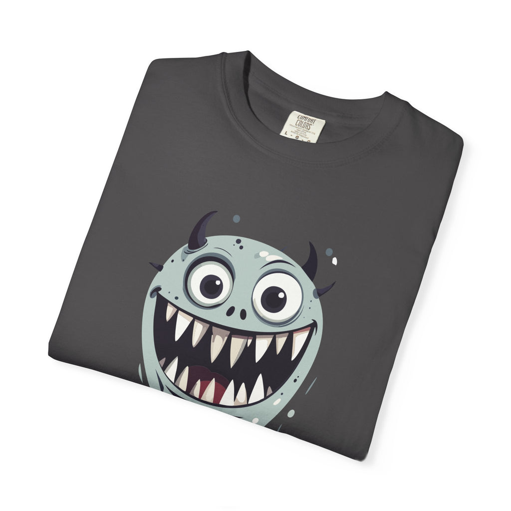 Monster Face T-Shirt Funny Creepy Grinning Monster Graphic Tee