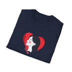 Love Heart Portrait T-Shirt Woman Face Profile