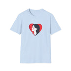 Love Heart Portrait T-Shirt Woman Face Profile
