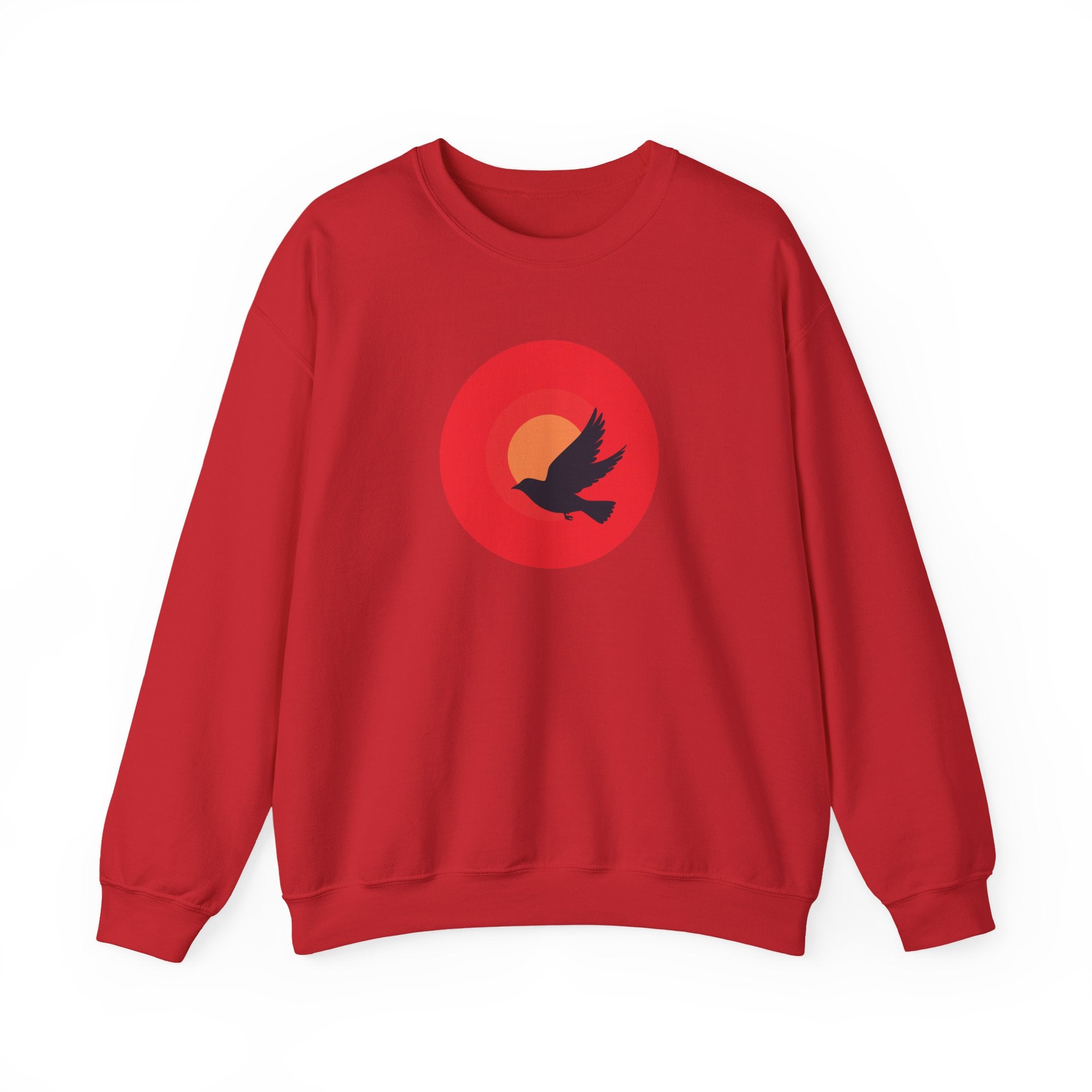 Copy of Bird silhouette sunset Sweatshirt | bird circle sunrise design