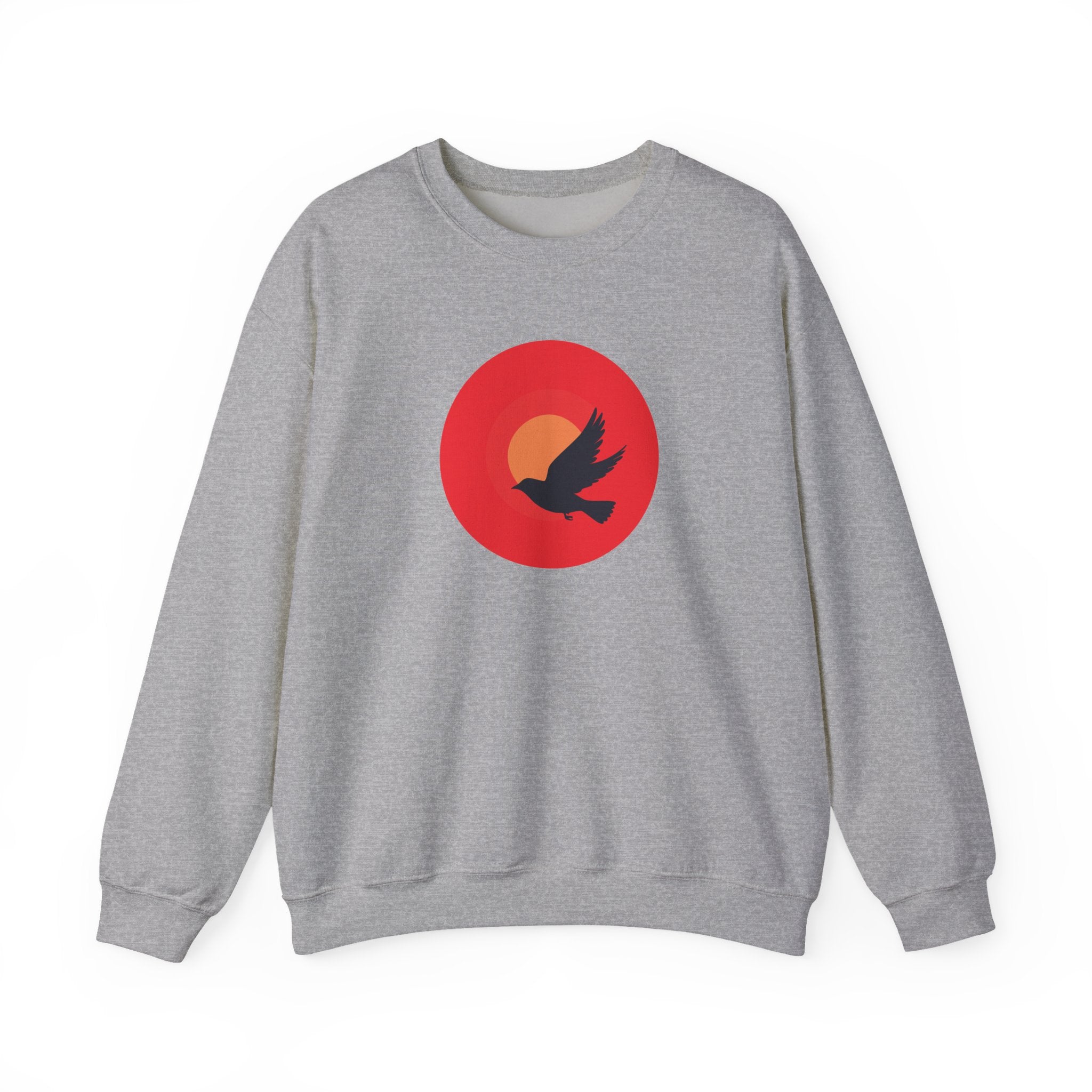 Copy of Bird silhouette sunset Sweatshirt | bird circle sunrise design