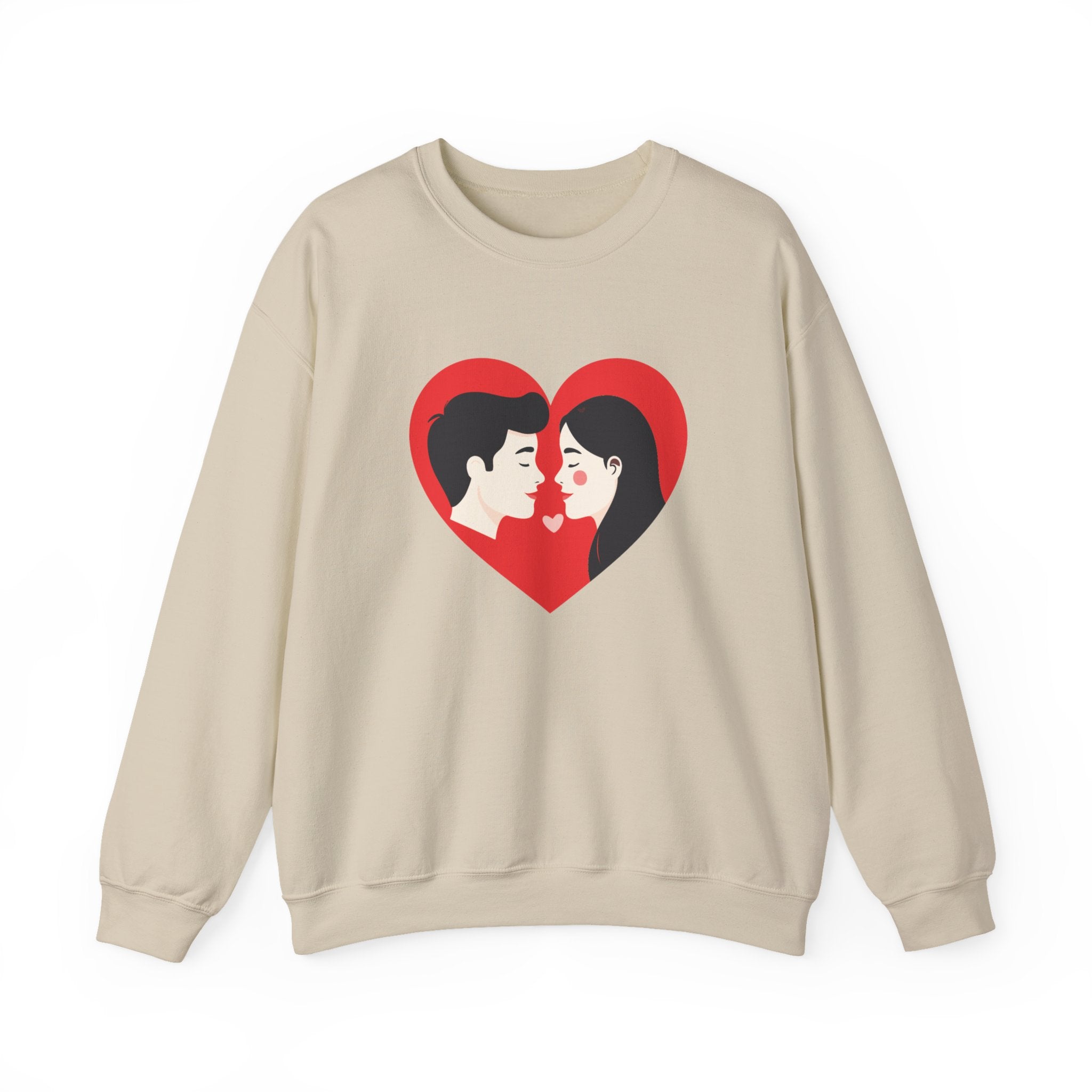 Valentine Couple Heart Crewneck Sweatshirt