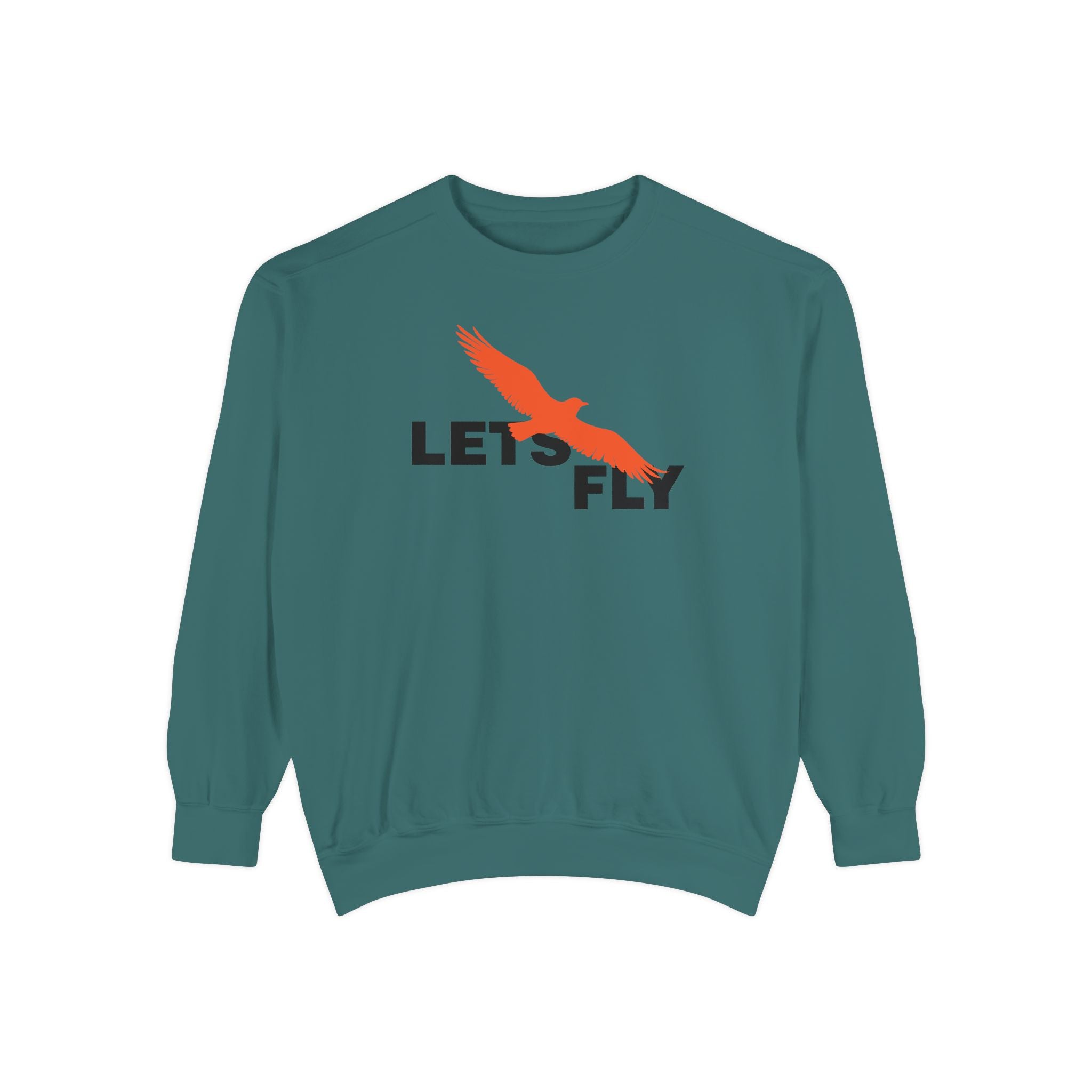 Let's Fly Sweatshirt — Graphic Bird Crewneck for Adventure Lovers