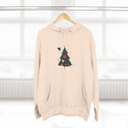 Christmas Tree Heart Hoodie – Cute Minimal Holiday Fleece Hoodie