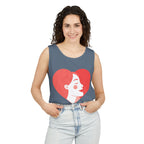 Heart Profile Tank Top — Minimal Feminine Love Graphic