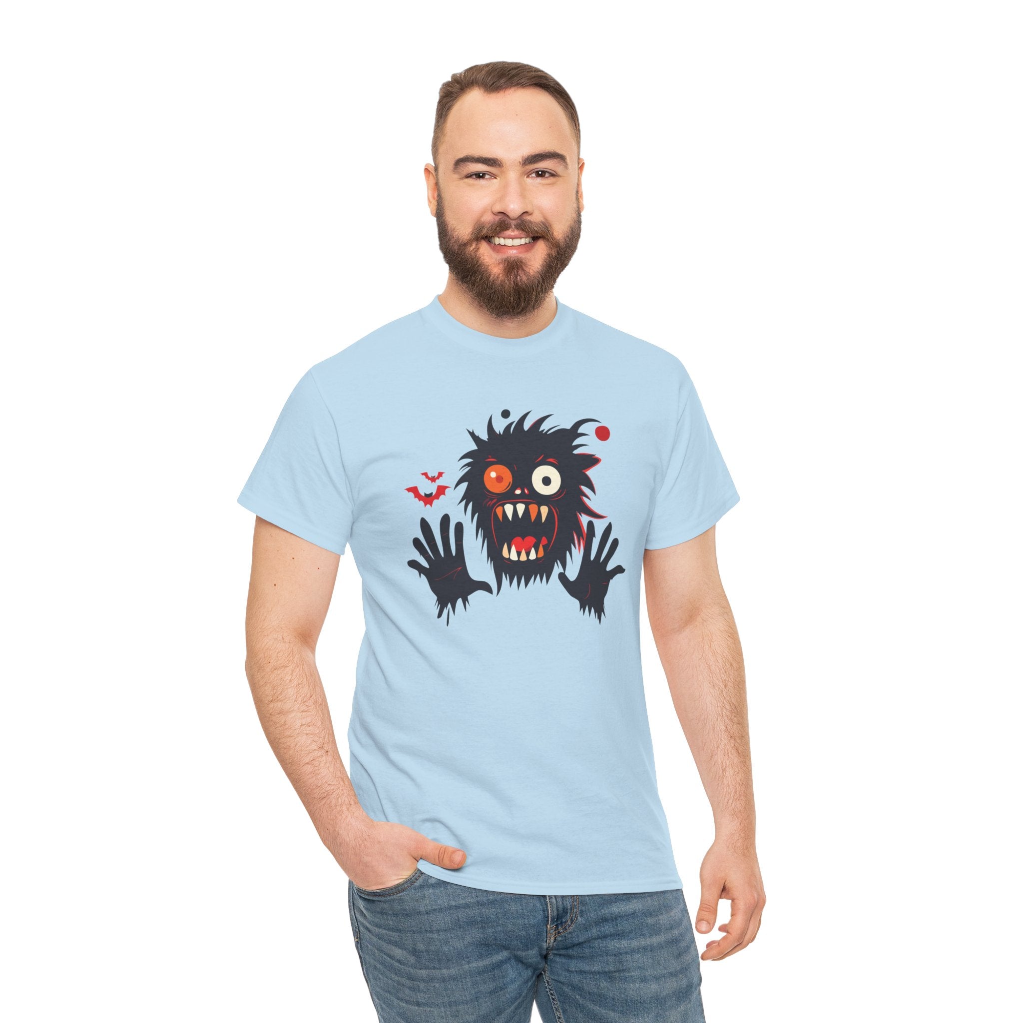 Monster Face T-Shirt Scary Creepy Graphic Tee (Halloween)