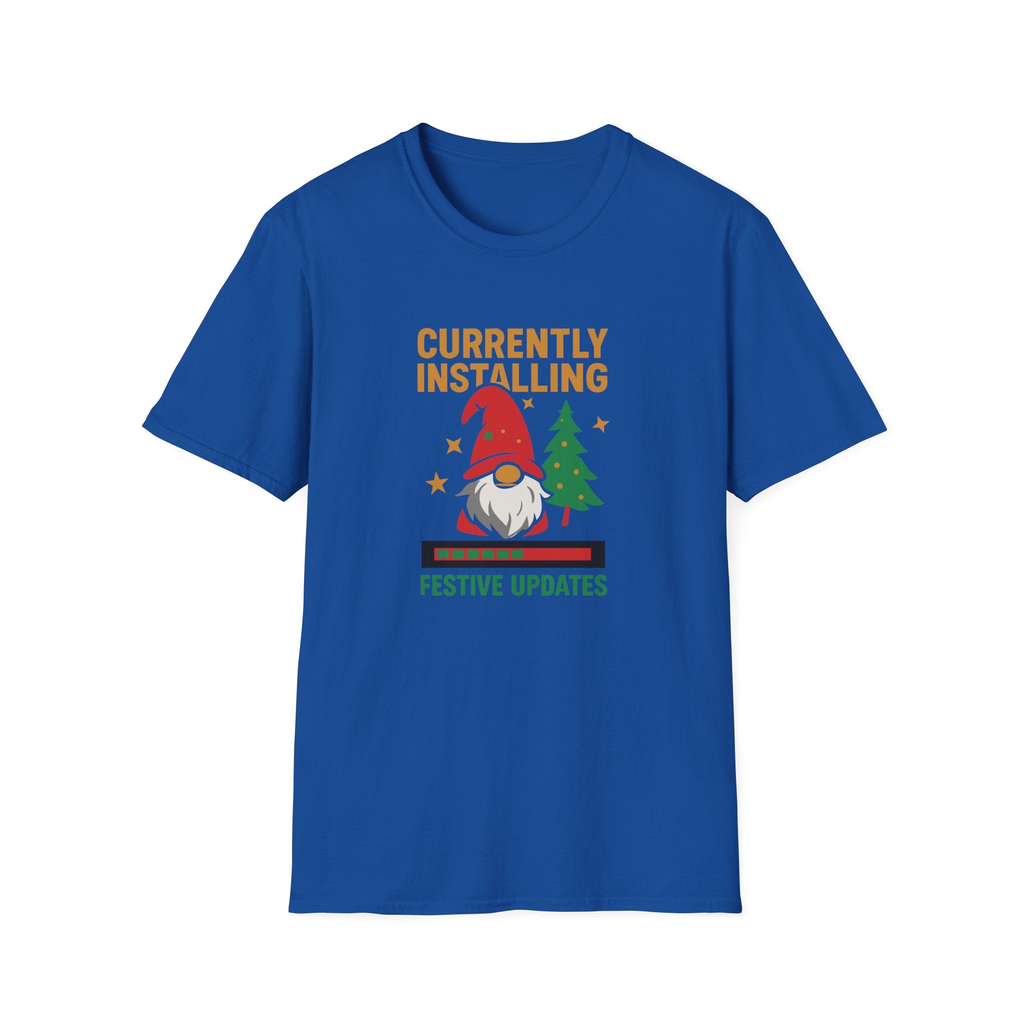 Currently Installing Festive Updates Christmas T-Shirt Holiday Gnome Tee