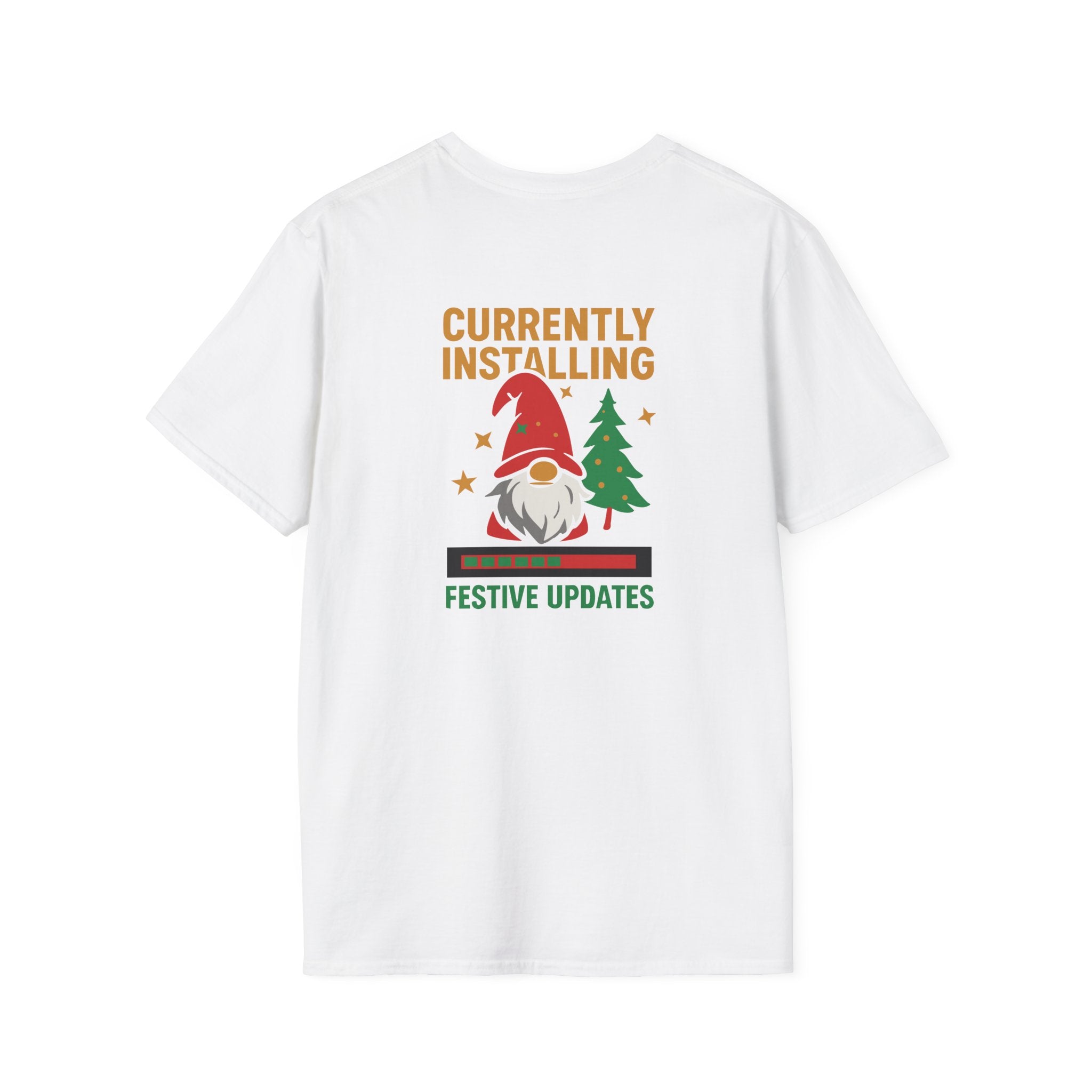 Currently Installing Festive Updates Christmas T-Shirt Holiday Gnome Tee