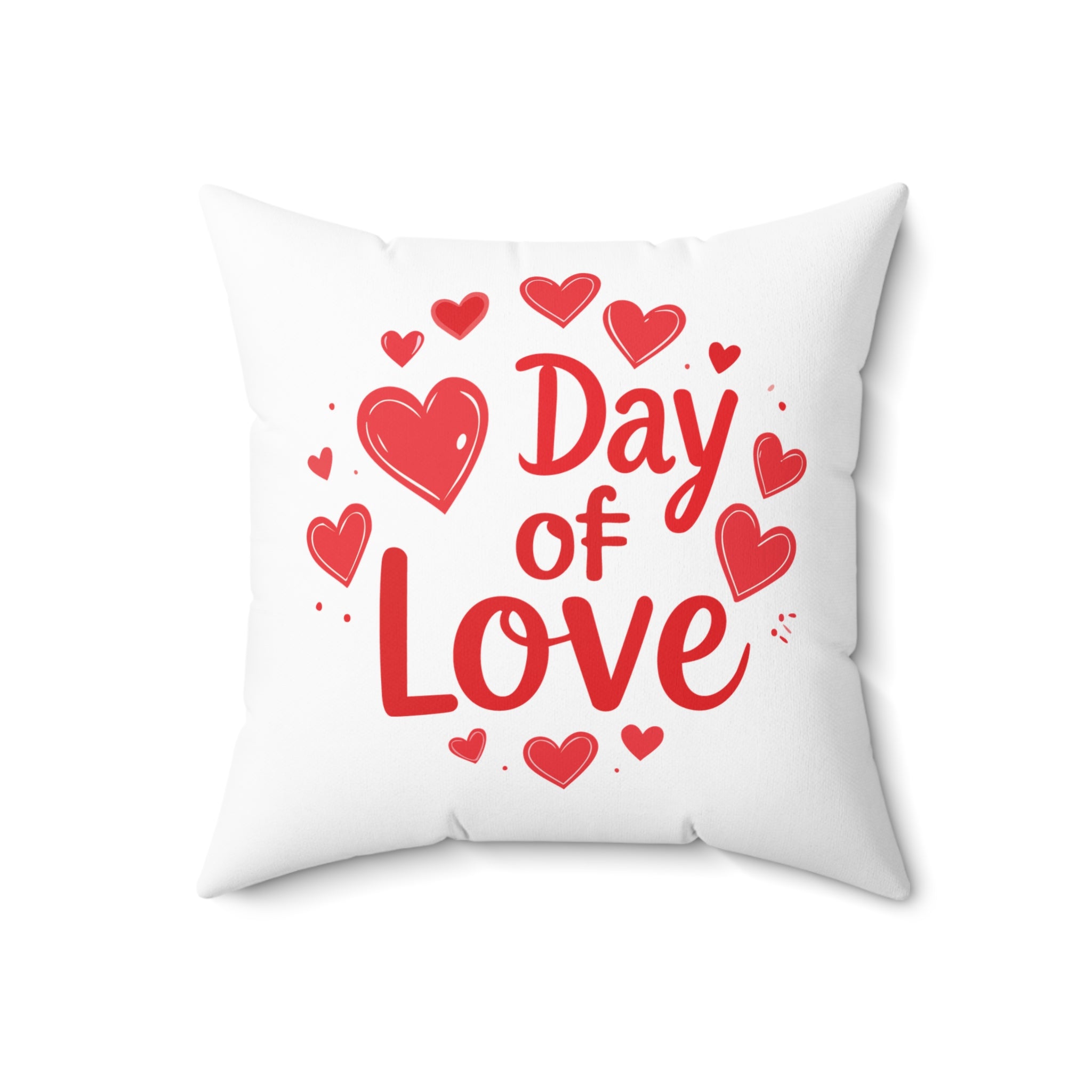 Valentine’s Day Pillow – “Day of Love” Heart Accent Throw Pillow