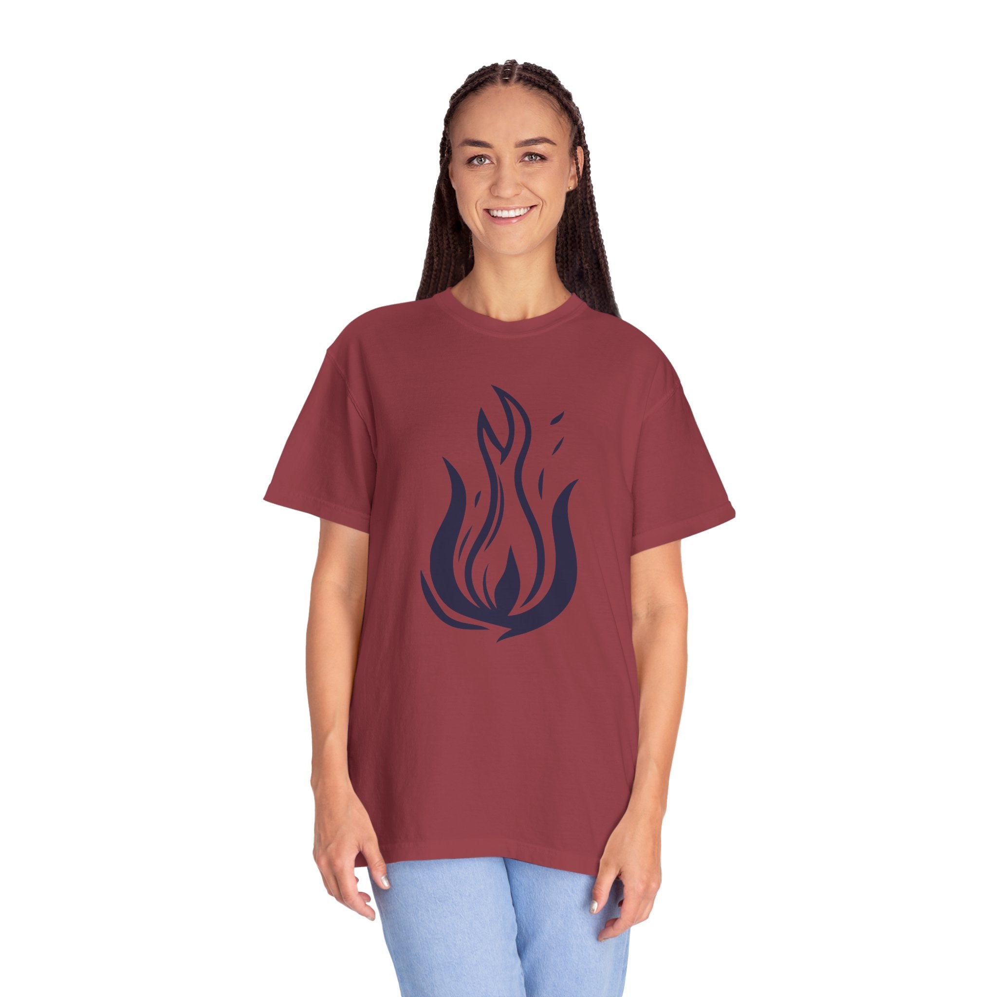 Flame Emblem T-Shirt Minimal Fire Graphic Tee