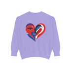 Heart Portrait Sweatshirt Artistic Dual-Face Love Graphic