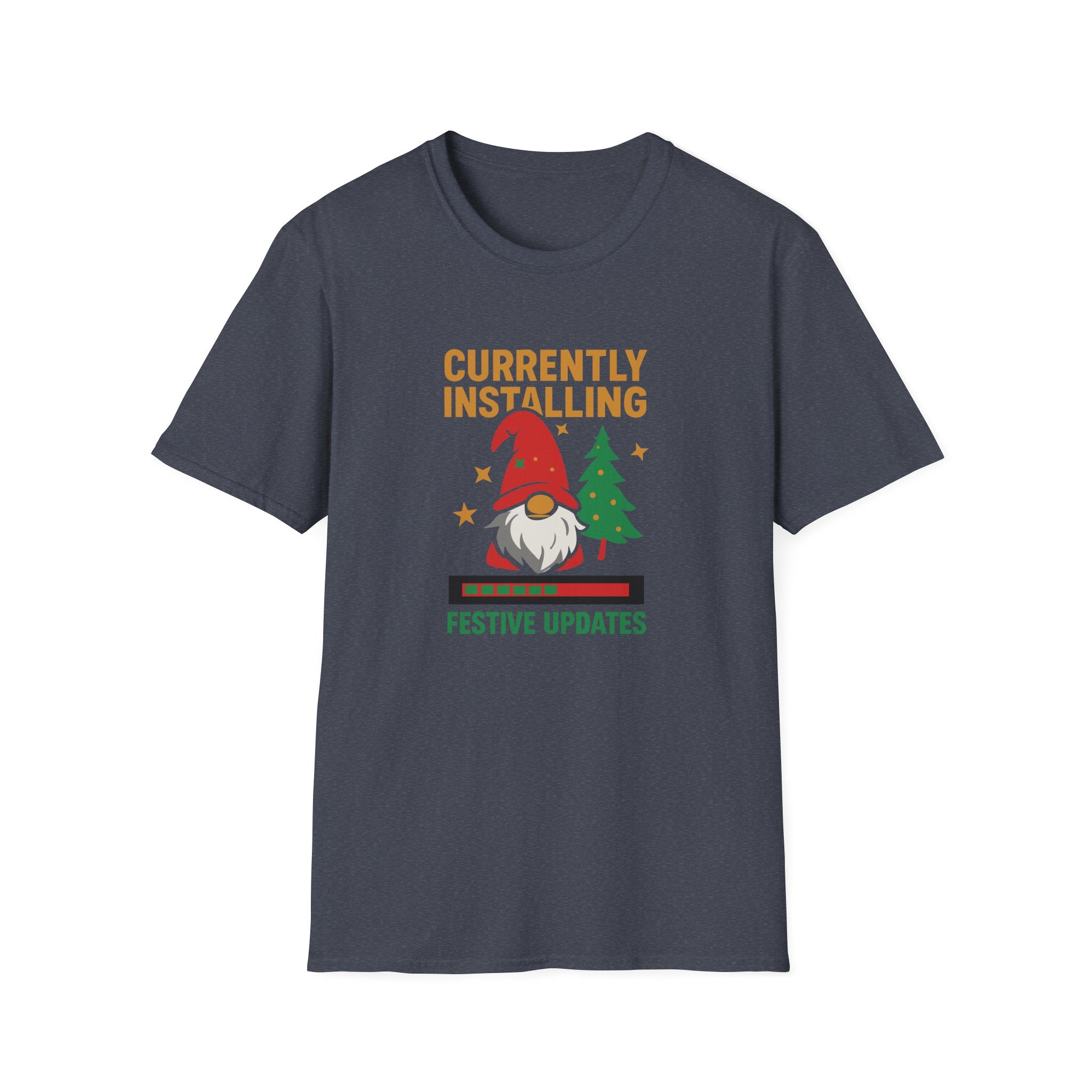 Currently Installing Festive Updates Christmas T-Shirt Holiday Gnome Tee
