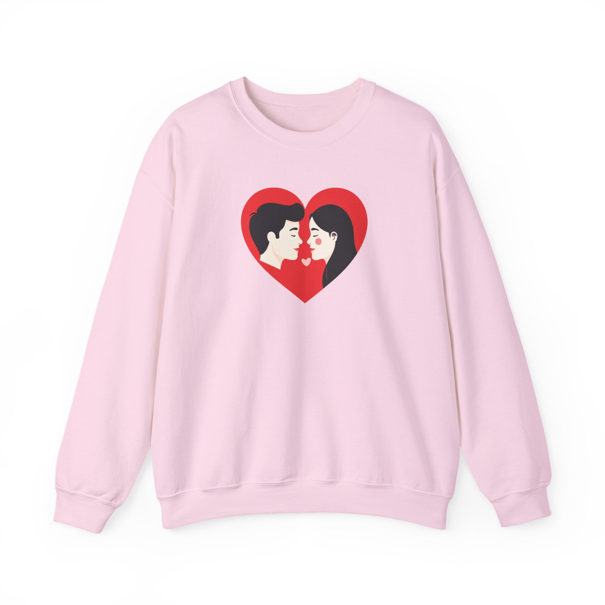 Valentine Couple Heart Crewneck Sweatshirt