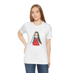 Virgin Mary Illustration Tee — Cute Nativity T-Shirt