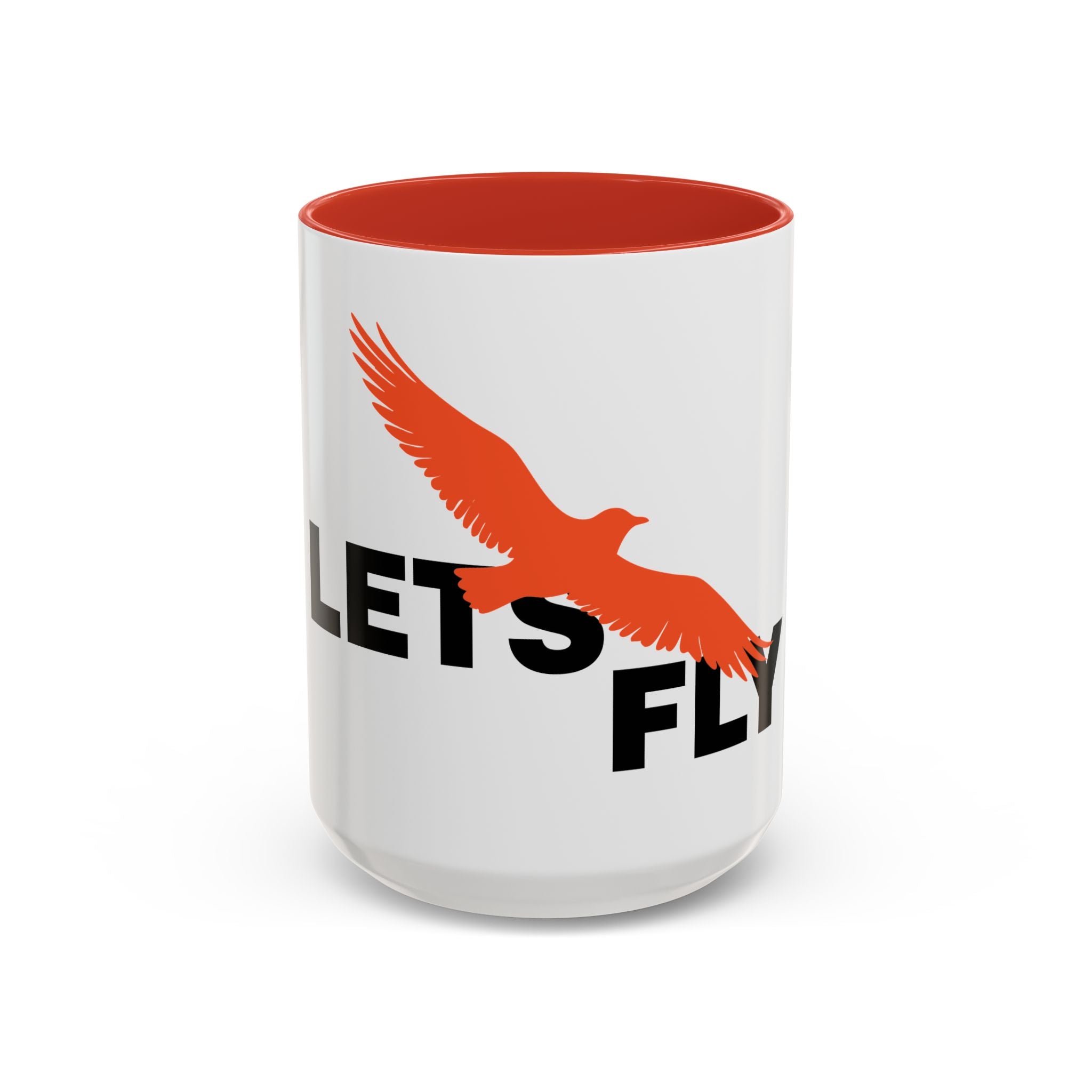 Let’s Fly Coffee Mug — Inspirational Bird Design Accent Mug (11/15oz)