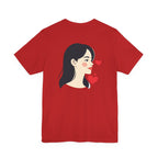 Heart Portrait Tee Romantic Face Heart Graphic T‑Shirt