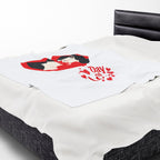 Valentine's Day Plush Blanket — 'Day of Love' Couple Heart Design