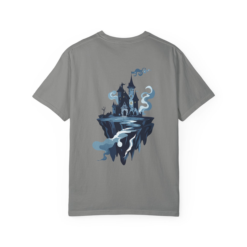 Floating Haunted Castle T‑Shirt Spooky Gothic Fantasy Tee
