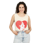 Heart Profile Tank Top — Minimal Feminine Love Graphic