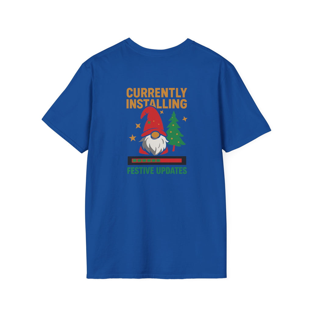 Currently Installing Festive Updates Christmas T-Shirt Holiday Gnome Tee