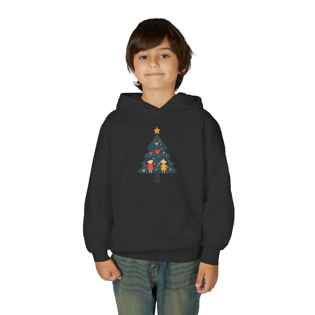 Youth Christmas Tree Hoodie – Cute Kids Holiday Tree Sweatshirt