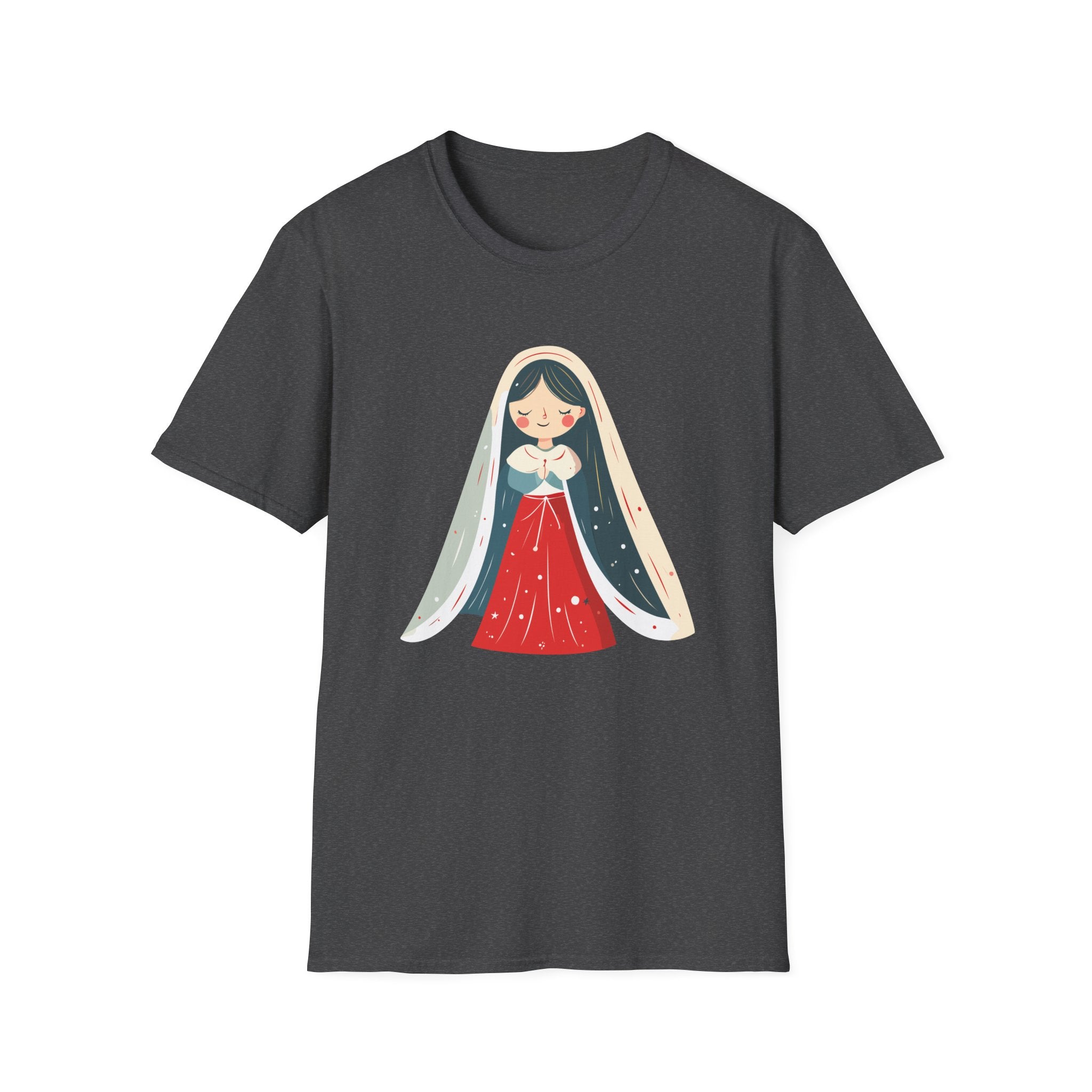 Virgin Mary Illustration T-Shirt — Cute Nativity Tee