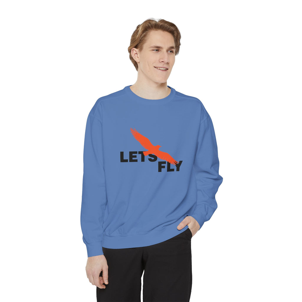 Let's Fly Sweatshirt, Graphic Bird Crewneck