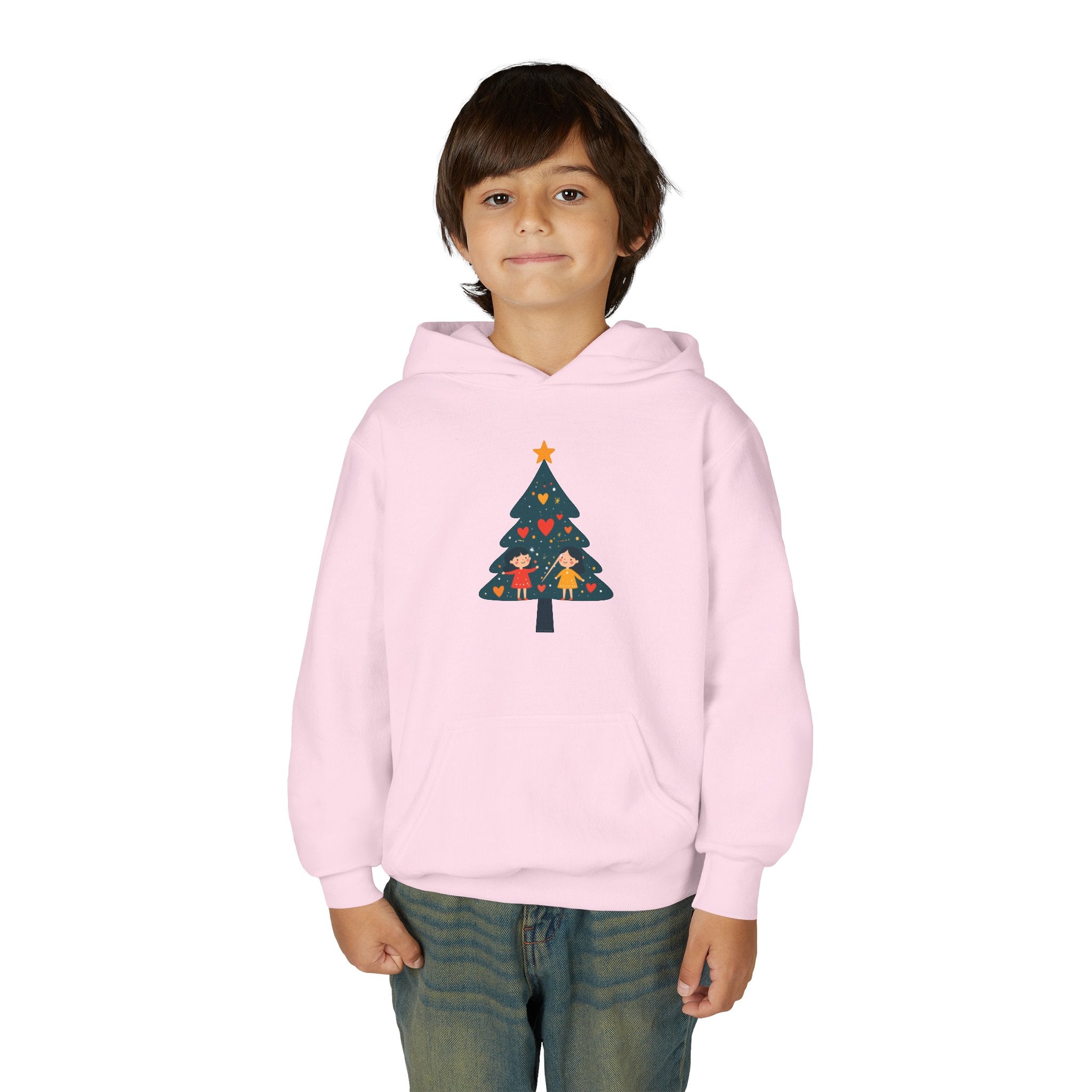 Youth Christmas Tree Hoodie – Cute Kids Holiday Tree Sweatshirt