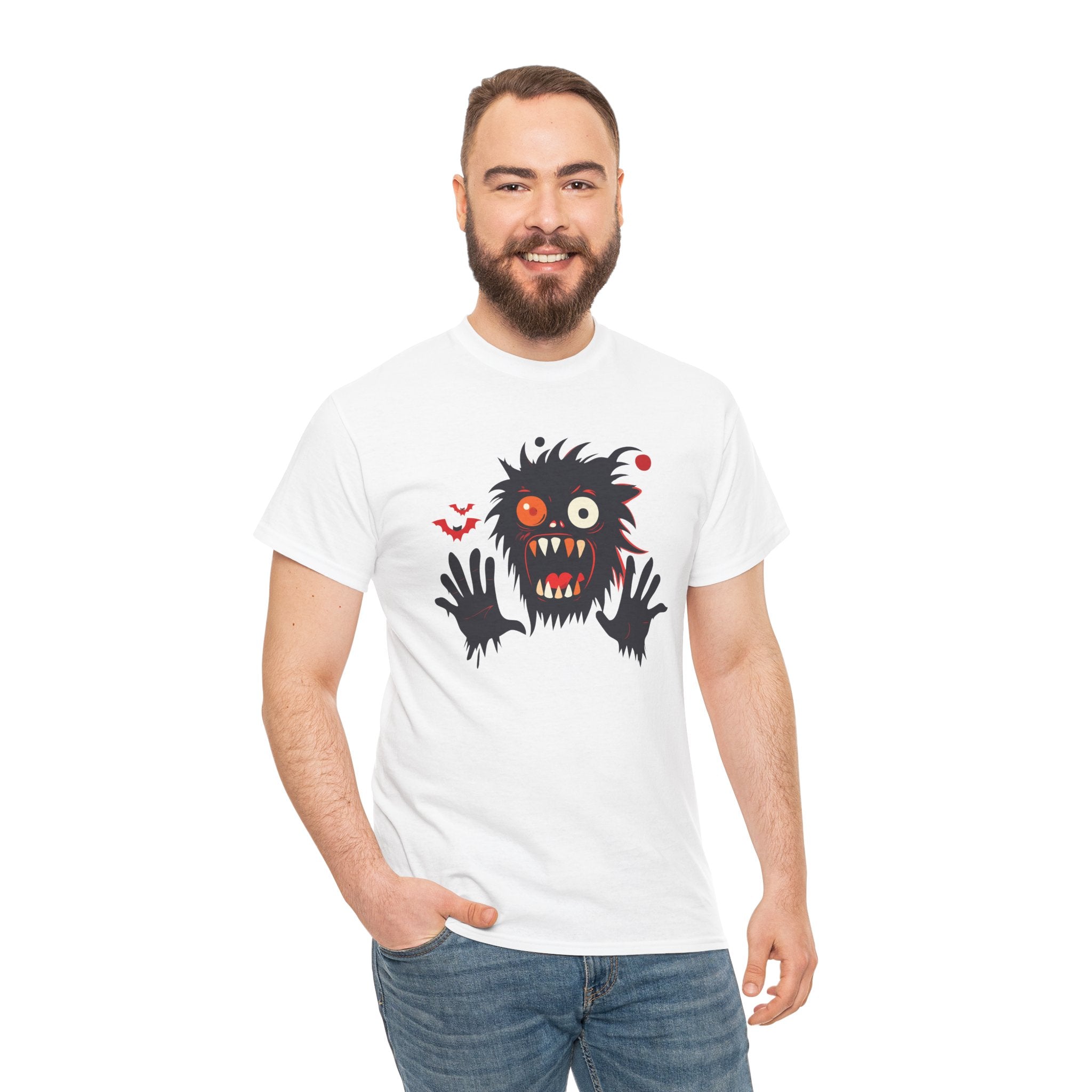 Monster Face T-Shirt Scary Creepy Graphic Tee (Halloween)