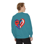 Heart Portrait Sweatshirt Artistic Dual-Face Love Graphic