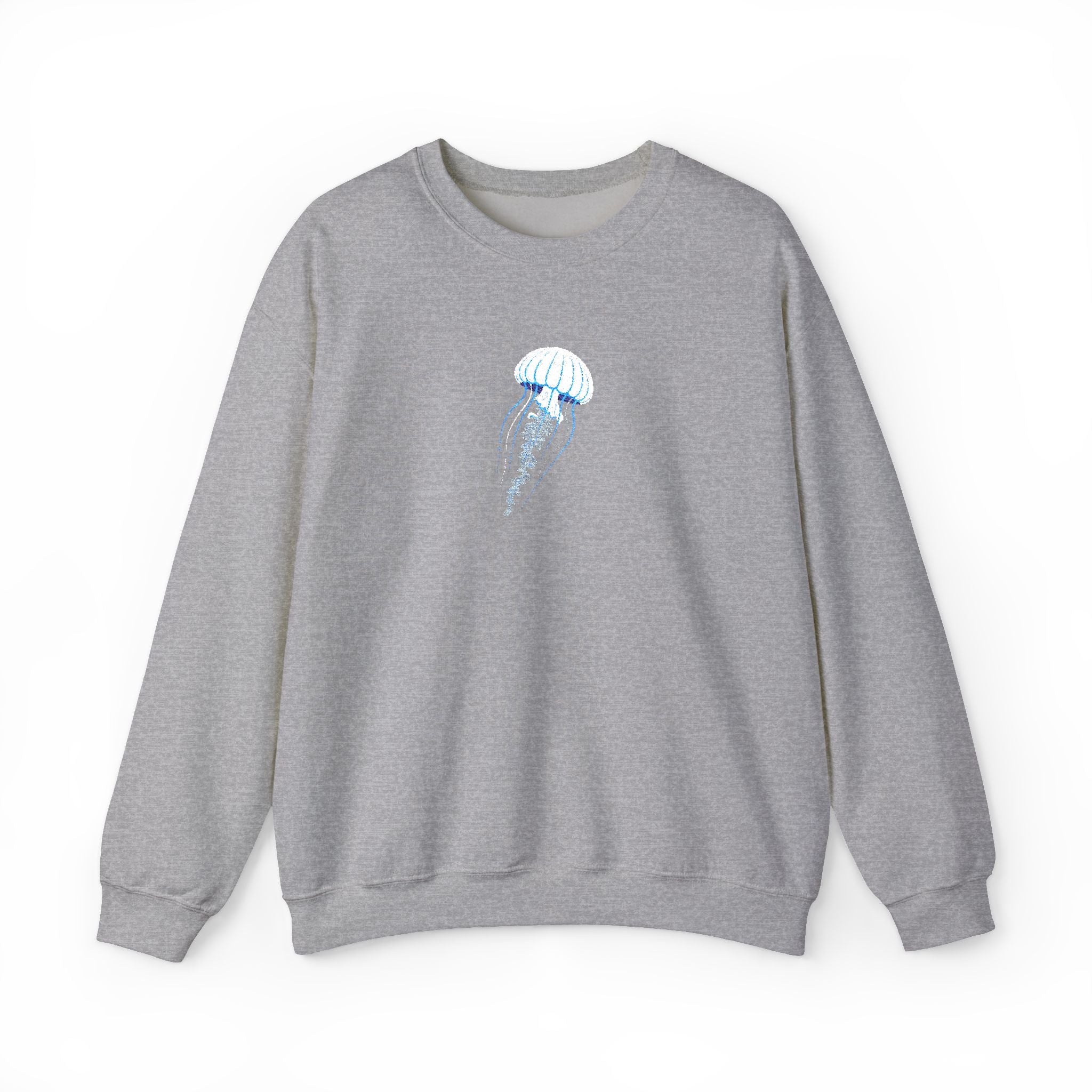 Ice Cream Cone Crewneck Sweatshirt Minimal Blue Drip Design