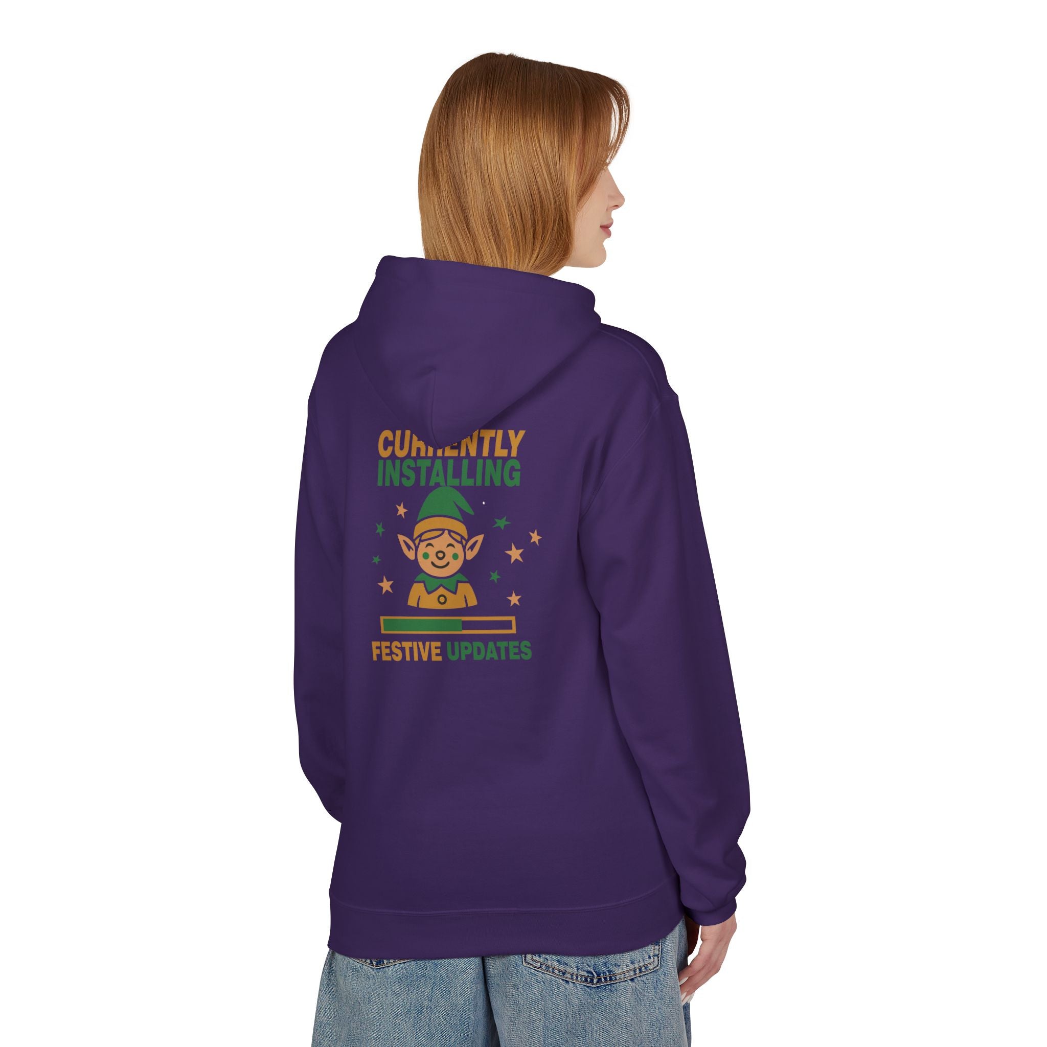 Holiday Hoodie "Currently Installing Festive Updates" Gingerbread Sweatshirt