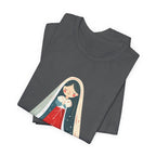 Virgin Mary Illustration Tee — Cute Nativity T-Shirt