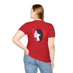 Love Heart Portrait T-Shirt Woman Face Profile