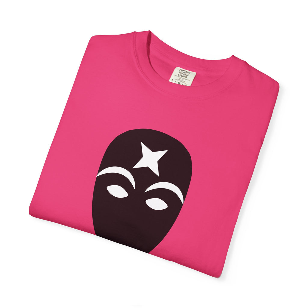 Masked Star Tee  Minimalist Black Mask Graphic T-Shirt