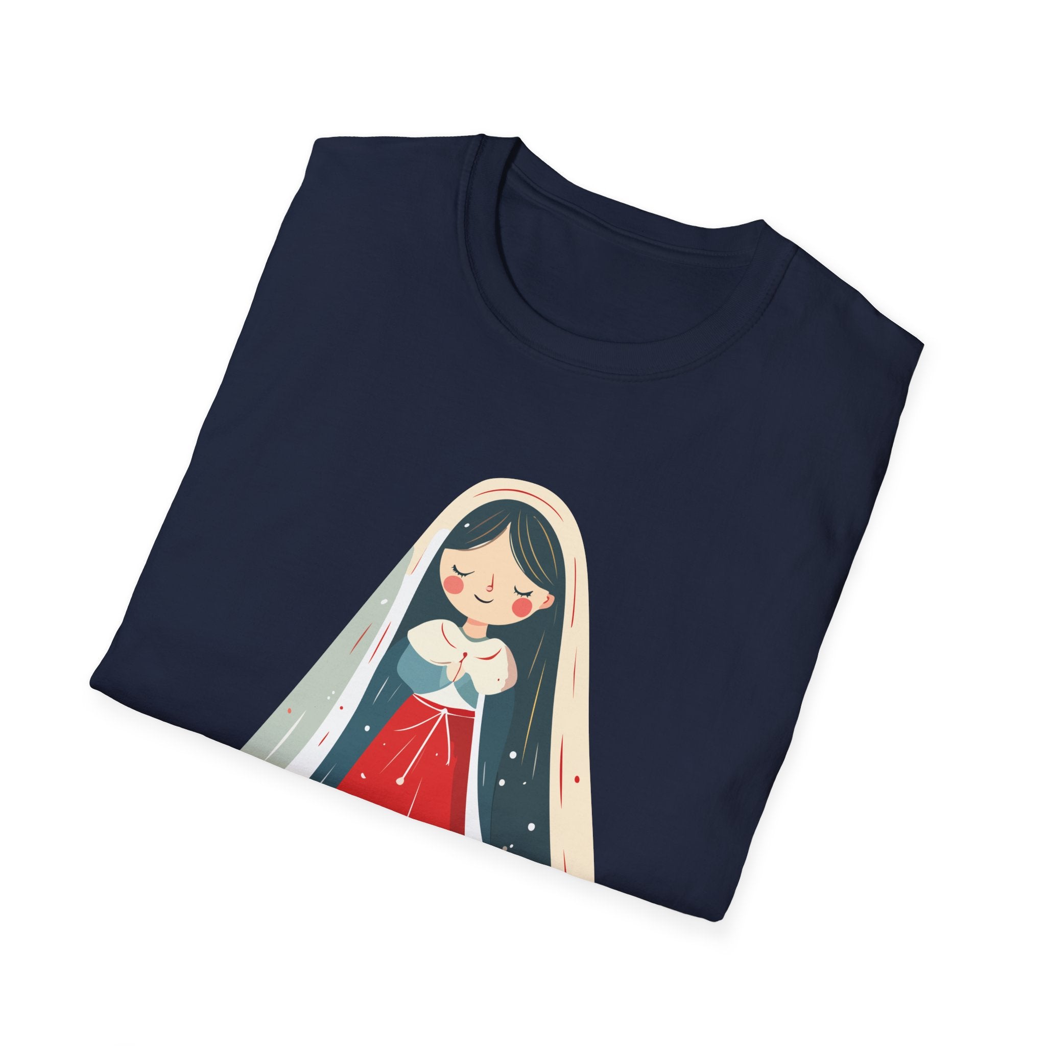 Virgin Mary Illustration T-Shirt — Cute Nativity Tee