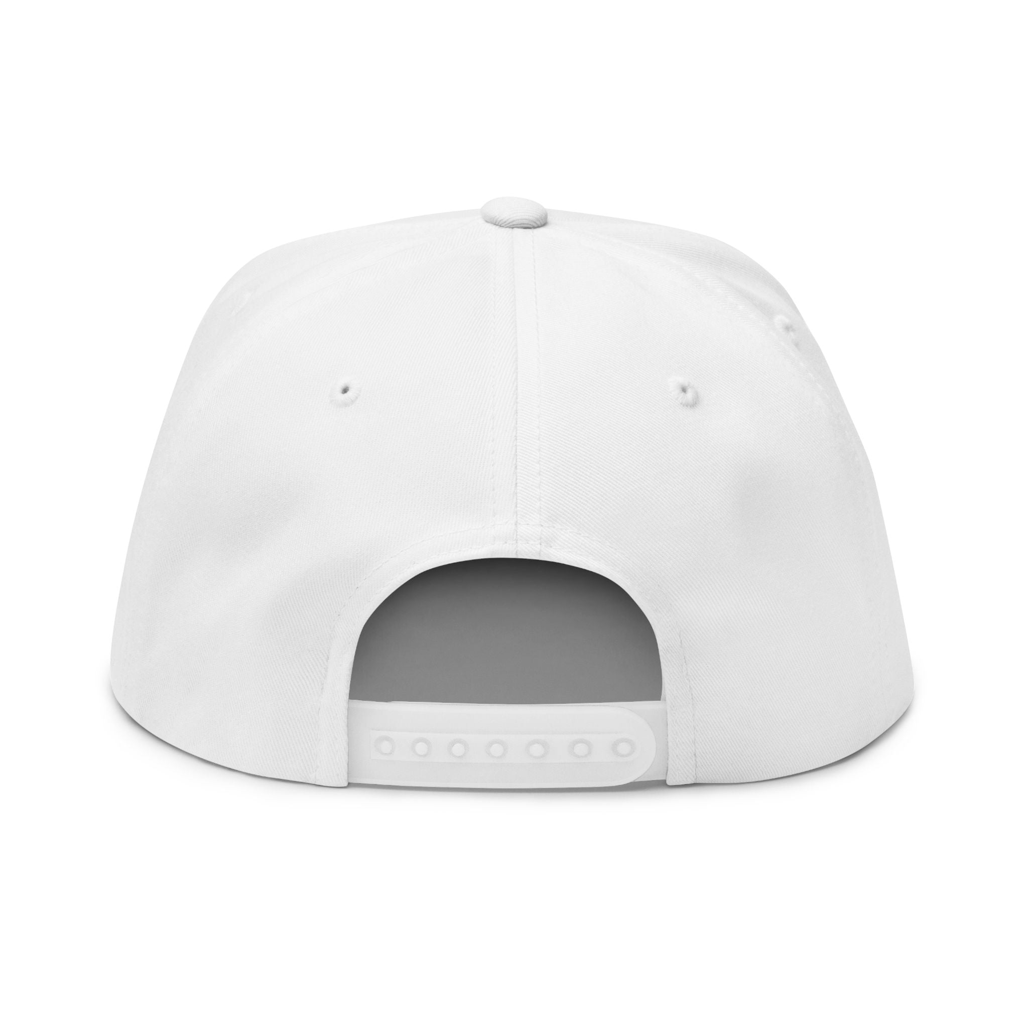 White cap back view on a white background