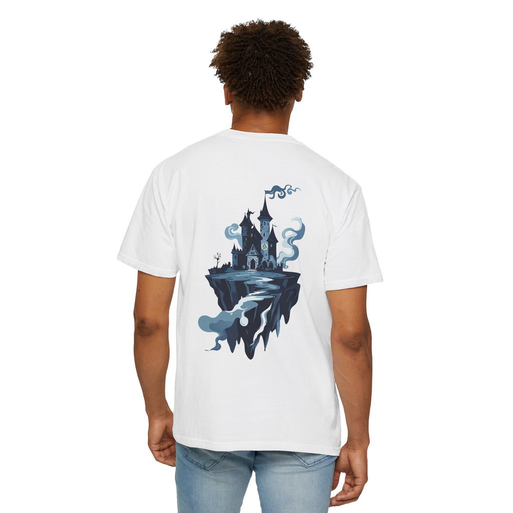 Floating Haunted Castle T‑Shirt Spooky Gothic Fantasy Tee
