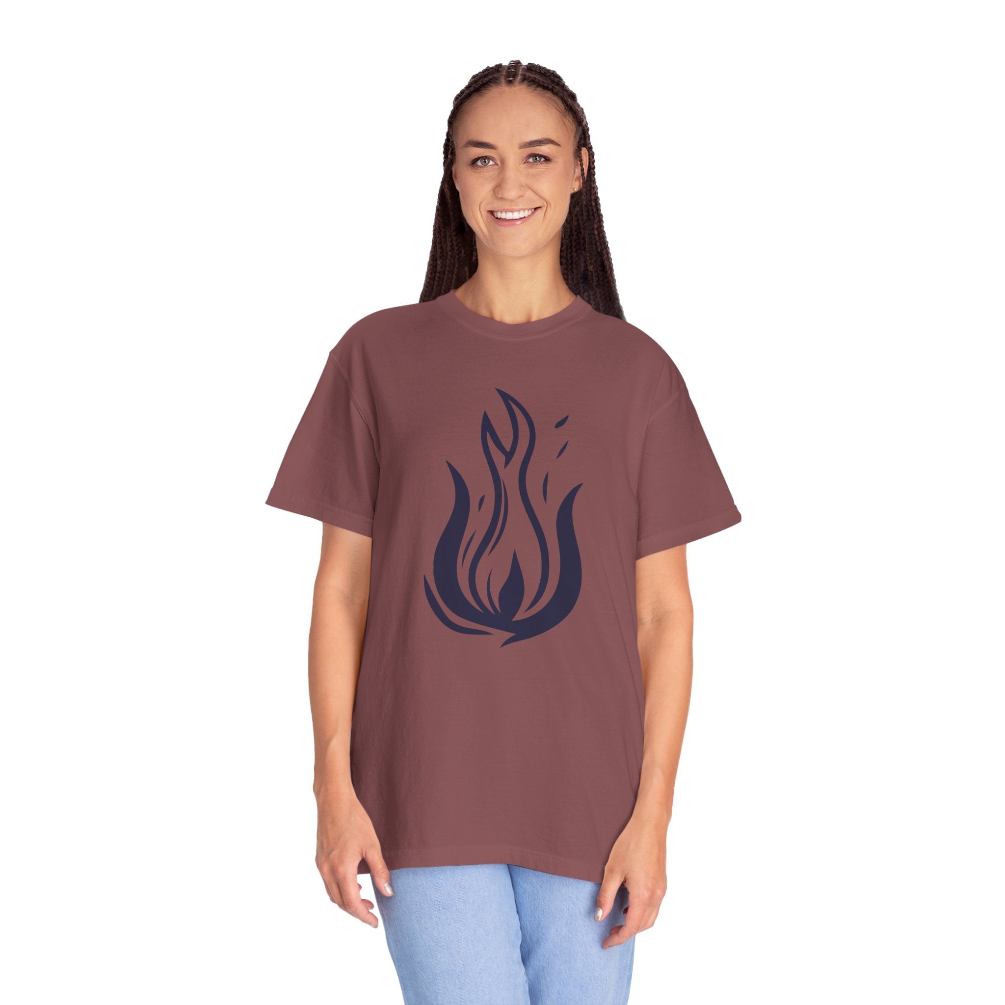 Flame Emblem T-Shirt Minimal Fire Graphic Tee