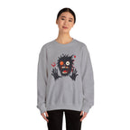 Halloween Monster Crewneck Sweatshirt Spooky Cute Monster Graphic