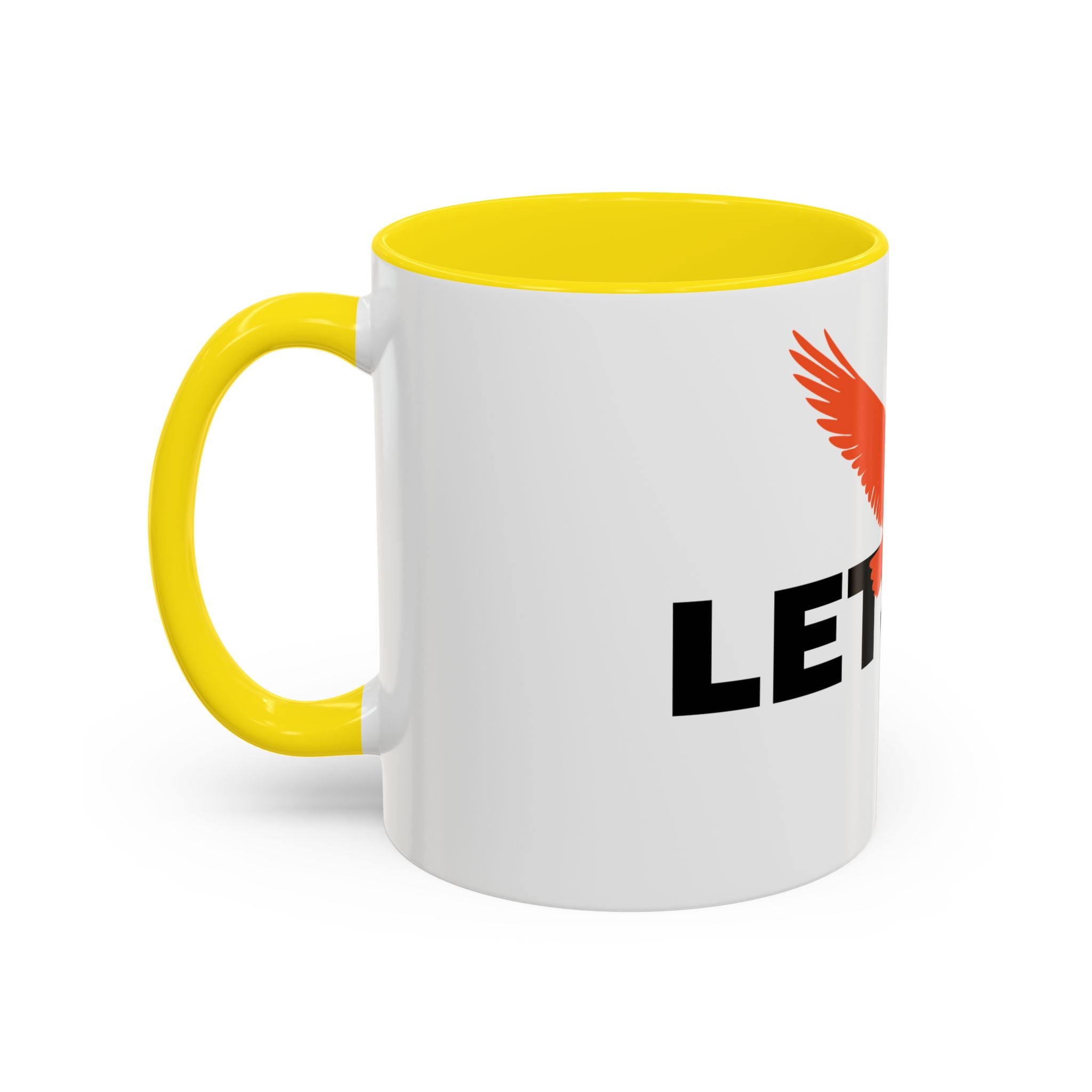 Let’s Fly Coffee Mug — Inspirational Bird Design Accent Mug (11/15oz)